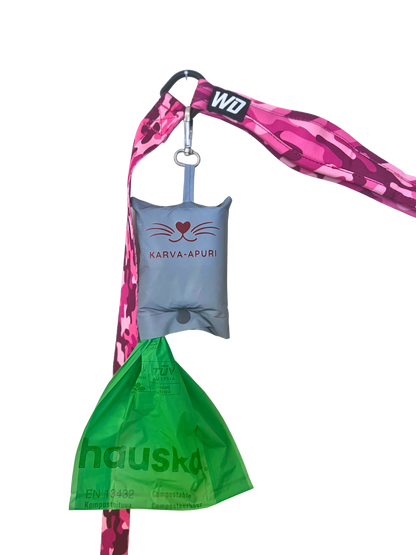 Koiran kakkapussin pidike heijastava